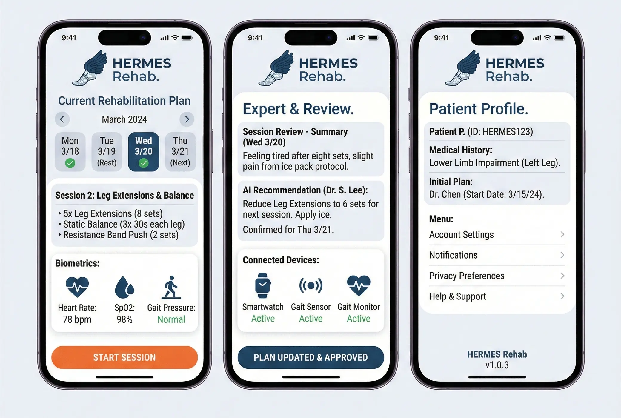 Smartwatch & Mobile App for Rehabilitation